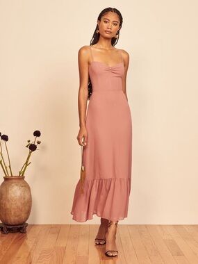 Reformation Emersyn Dress in Praline
